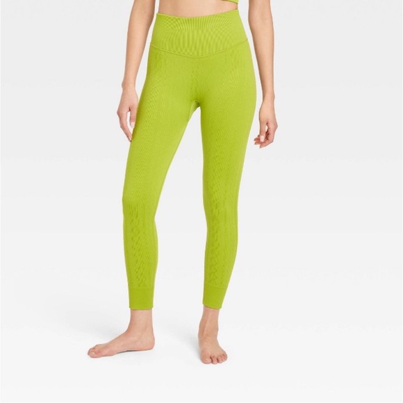 Women's Seamless Cable Knit 7/8
Leggings - JoyLab Green XS - Picture 1 of 3